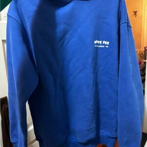 White Fox Boutique Blue Crew Neck Sweater